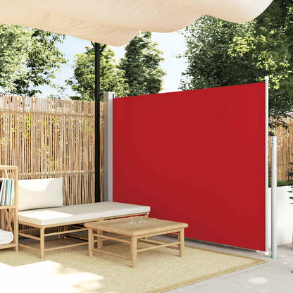 Tenda Laterale Retrattile per Patio 170x300 cm Rosso - homemem39