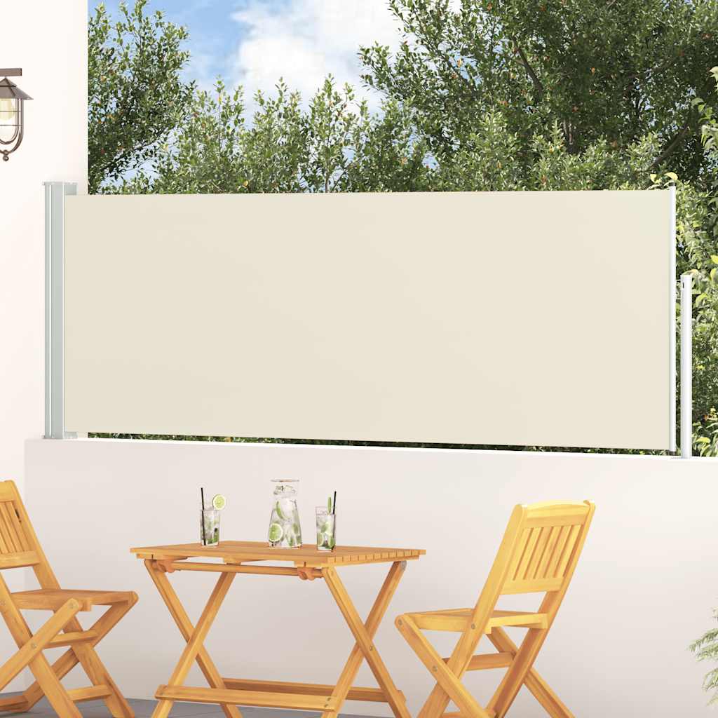 Tenda Laterale Retrattile per Patio 100x300 cm Crema