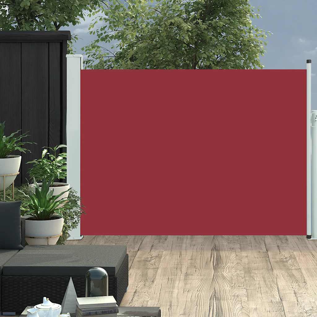 Tenda Laterale Retrattile per Patio 100x500 cm Rosso - homemem39