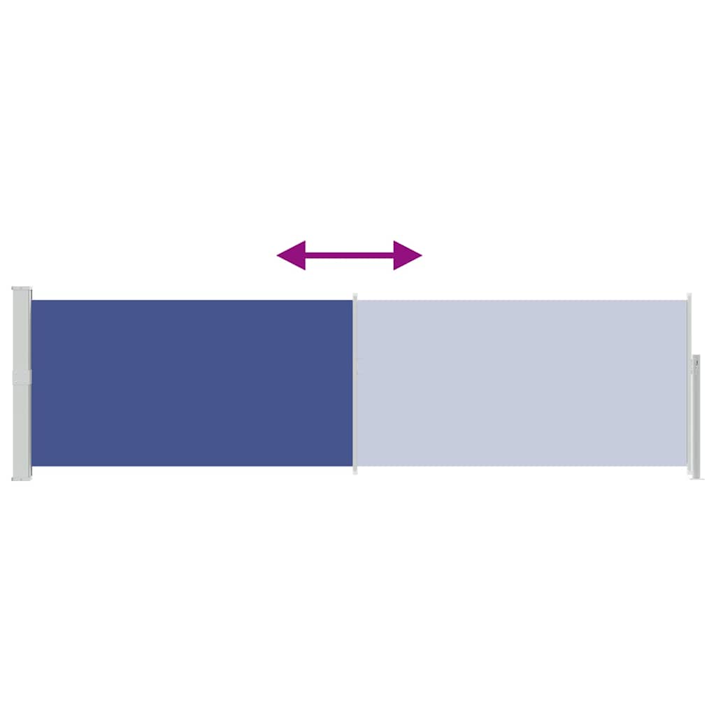 Tenda Laterale Retrattile per Patio 140x500 cm Blu