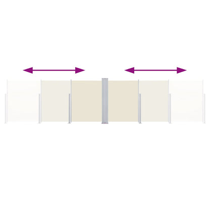 Tenda da Sole Laterale Retrattile Crema 100x600 cm - homemem39