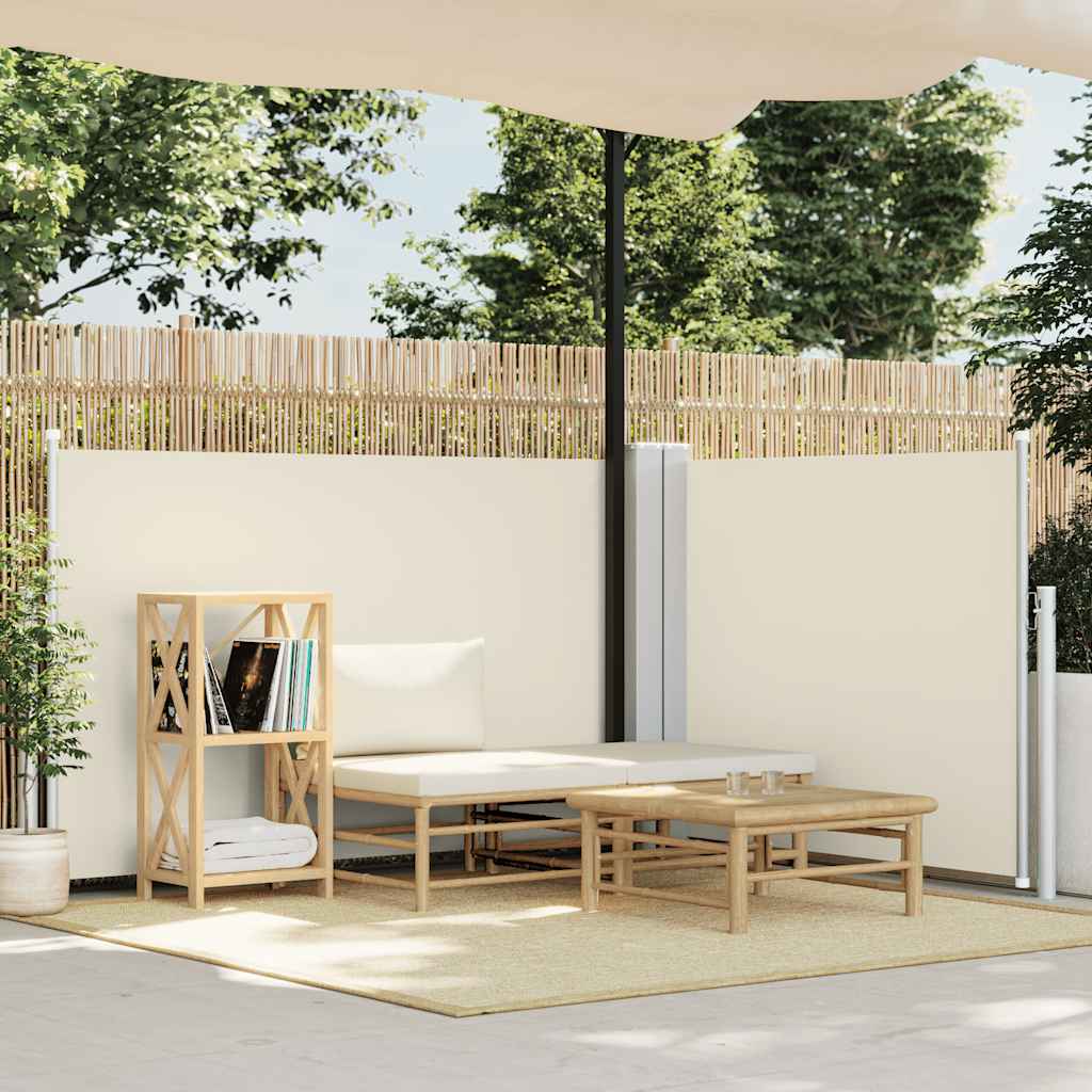 Tenda da Sole Laterale Retrattile Crema 100x600 cm - homemem39
