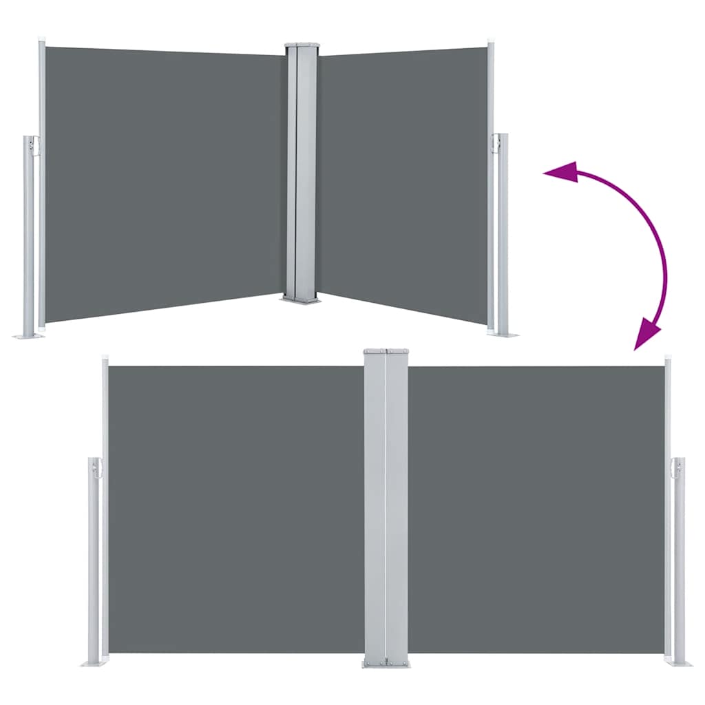 Tenda da Sole Laterale Retrattile Antracite 100x600 cm - homemem39