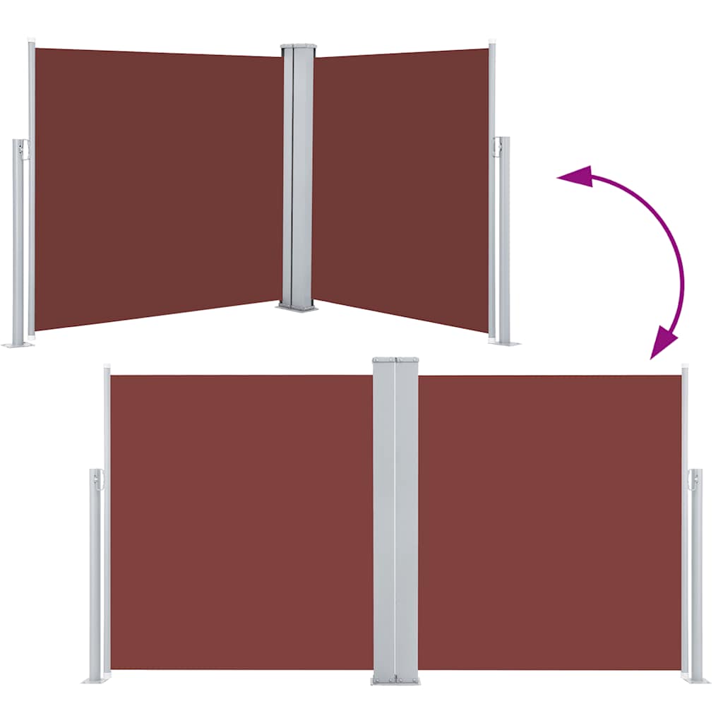 Tenda da Sole Laterale Retrattile Marrone 100x600 cm - homemem39