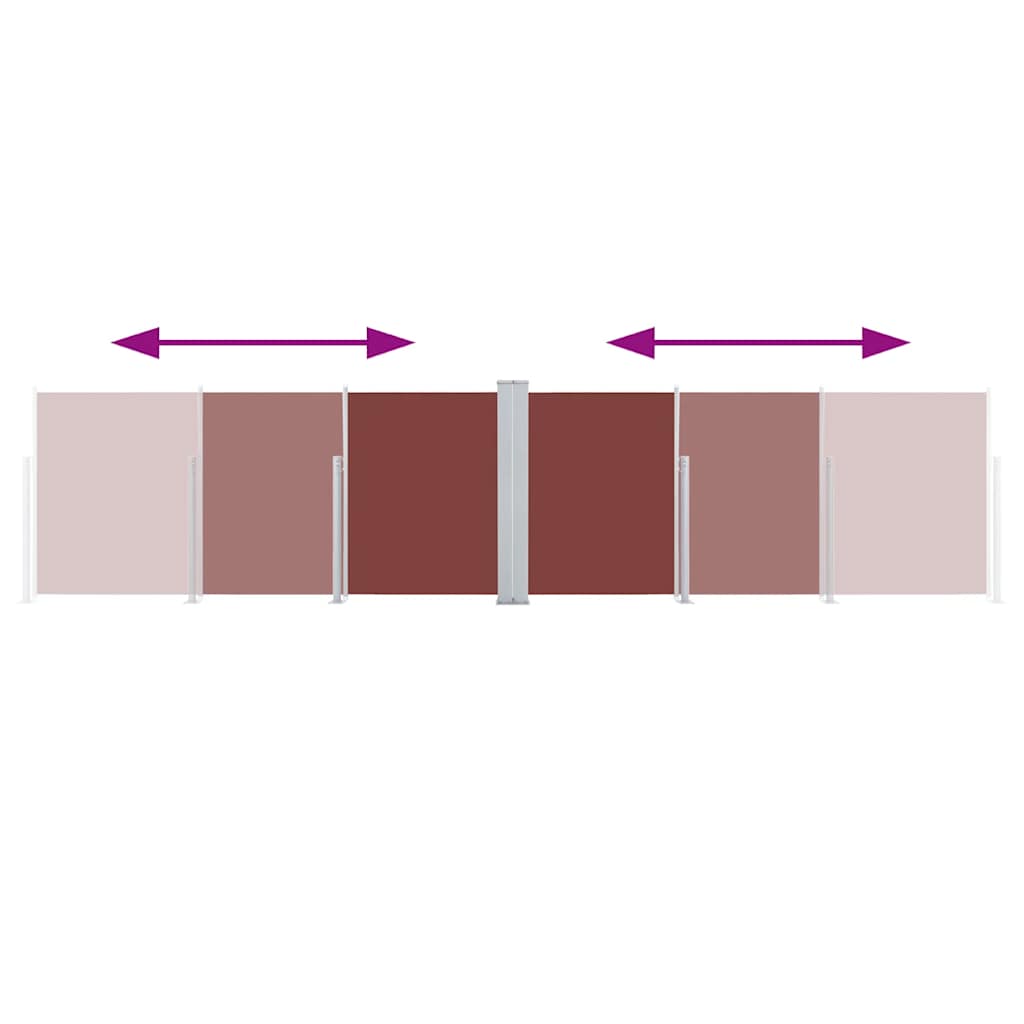 Tenda da Sole Laterale Retrattile Marrone 100x600 cm - homemem39