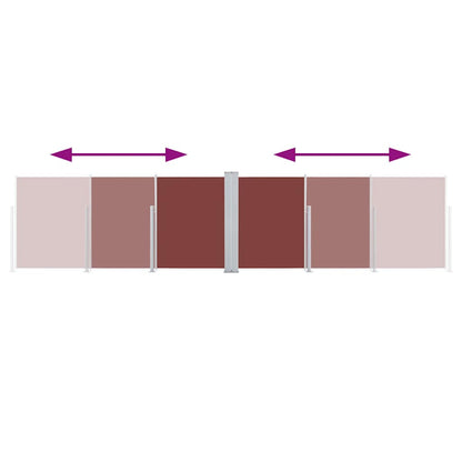 Tenda da Sole Laterale Retrattile Marrone 100x600 cm - homemem39