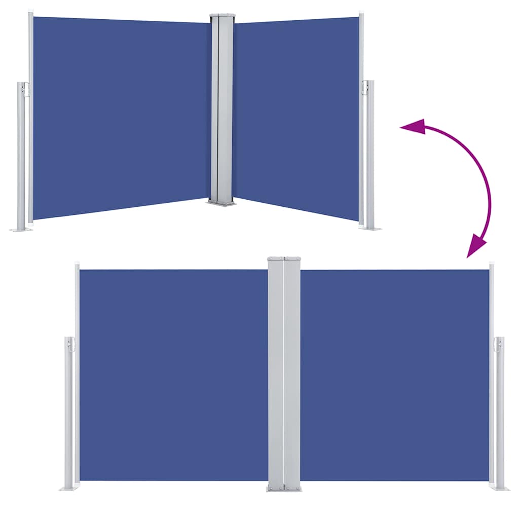 Tenda da Sole Laterale Retrattile Blu 100x600 cm - homemem39