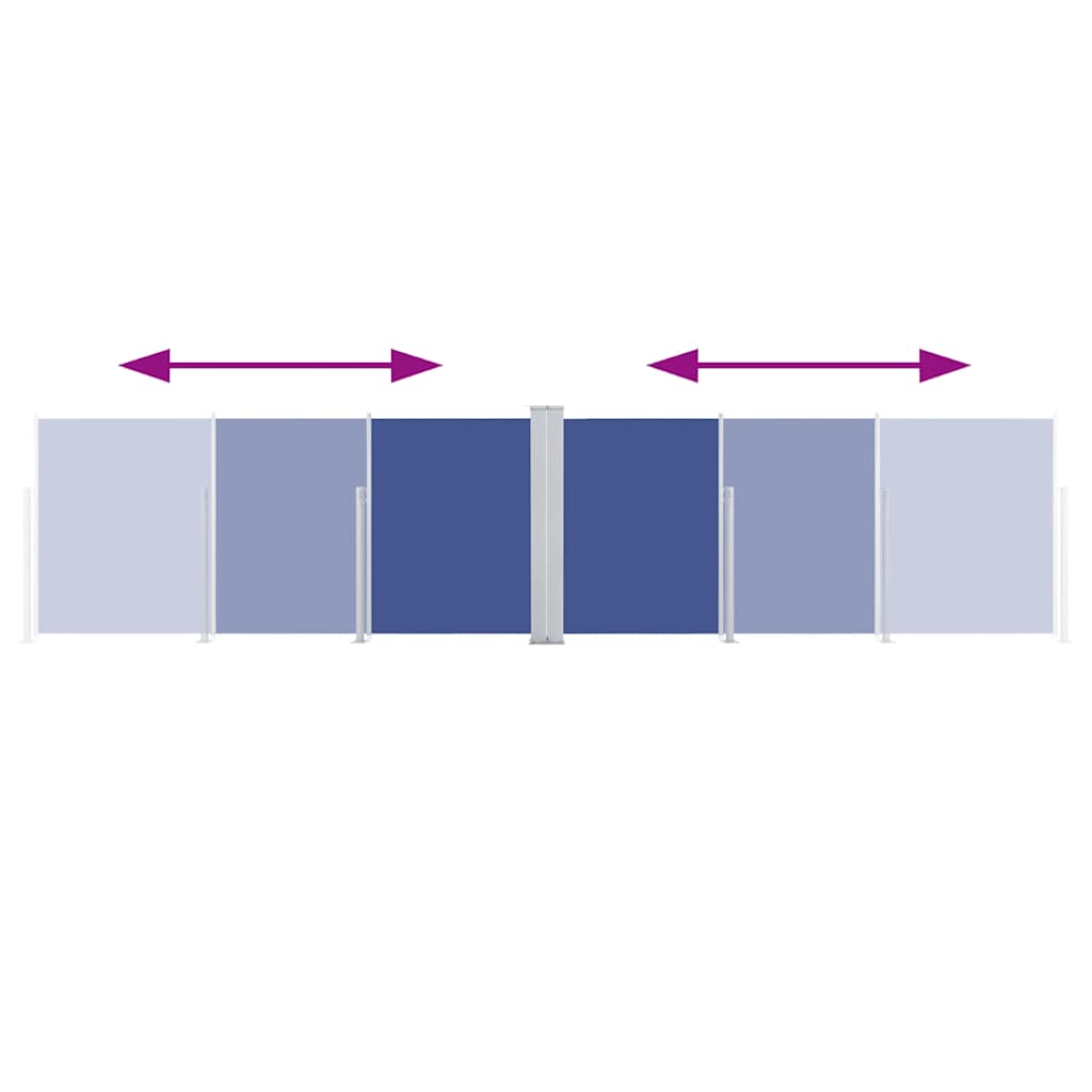 Tenda da Sole Laterale Retrattile Blu 100x600 cm - homemem39