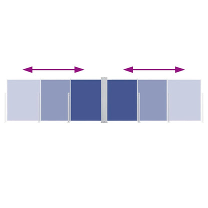 Tenda da Sole Laterale Retrattile Blu 100x600 cm - homemem39