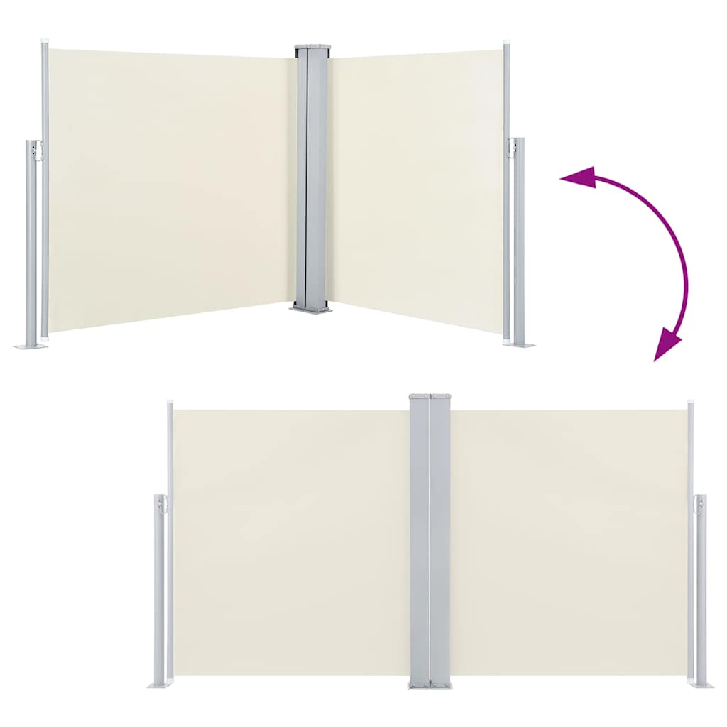 Tenda da Sole Laterale Retrattile Crema 120x600 cm - homemem39