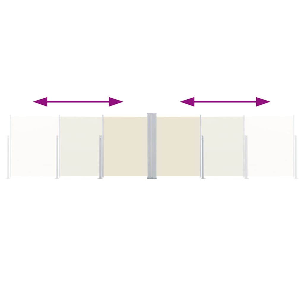 Tenda da Sole Laterale Retrattile Crema 120x600 cm - homemem39