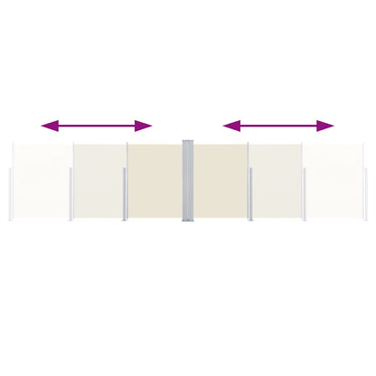 Tenda da Sole Laterale Retrattile Crema 120x600 cm - homemem39