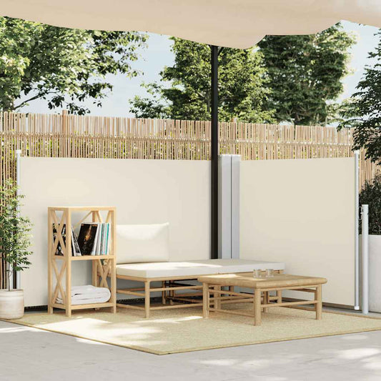 Tenda da Sole Laterale Retrattile Crema 120x600 cm - homemem39