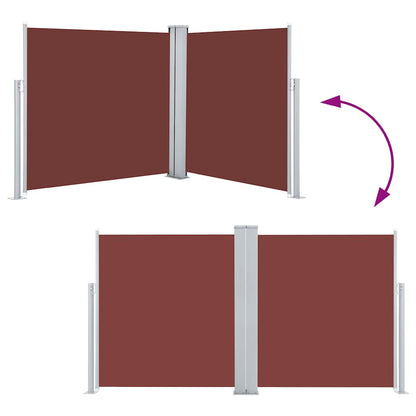 Tenda da Sole Laterale Retrattile Marrone 120x600 cm - homemem39