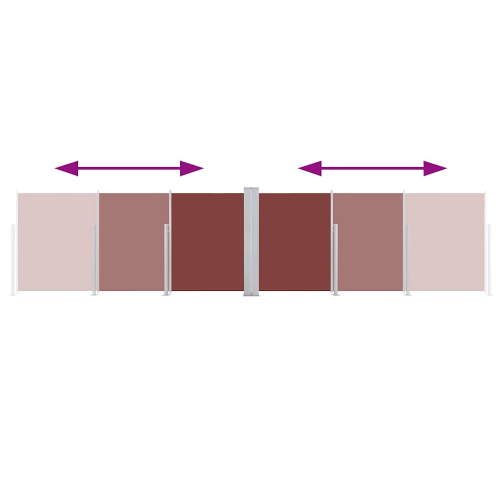 Tenda da Sole Laterale Retrattile Marrone 120x600 cm - homemem39