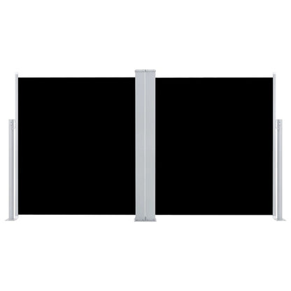 Tenda da Sole Laterale Retrattile Nera 140x600 cm - homemem39