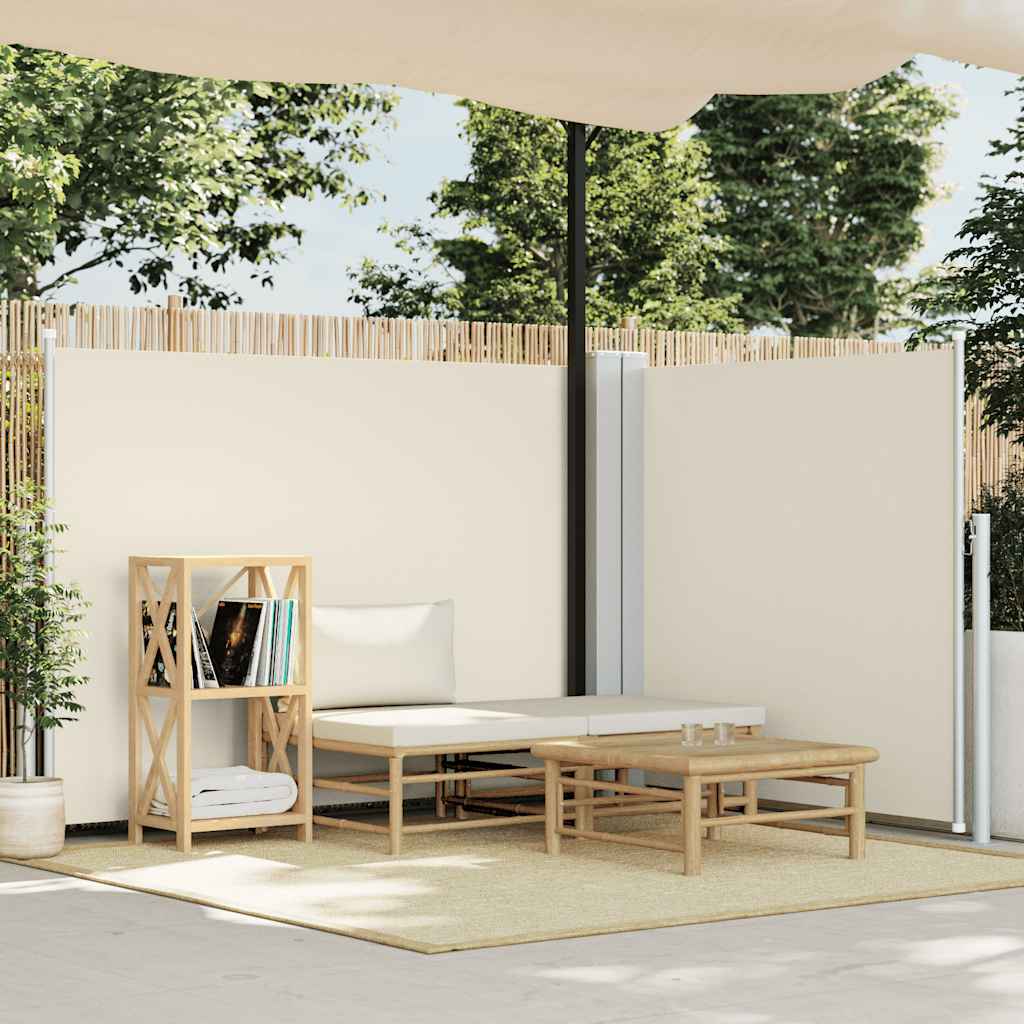 Tenda da Sole Laterale Retrattile Crema 140x600 cm - homemem39