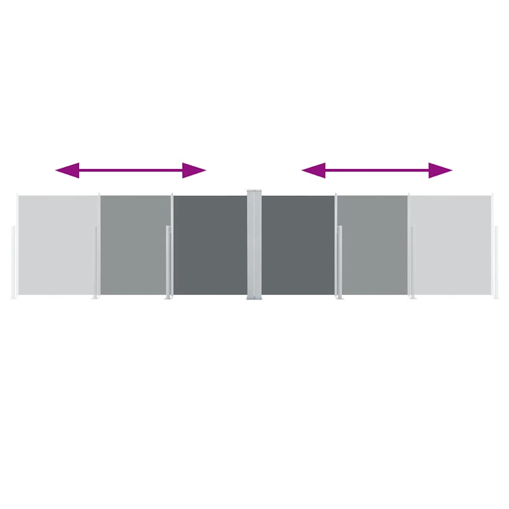 Tenda da Sole Laterale Retrattile Antracite 140x600 cm - homemem39