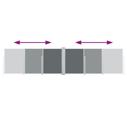 Tenda da Sole Laterale Retrattile Antracite 140x600 cm - homemem39