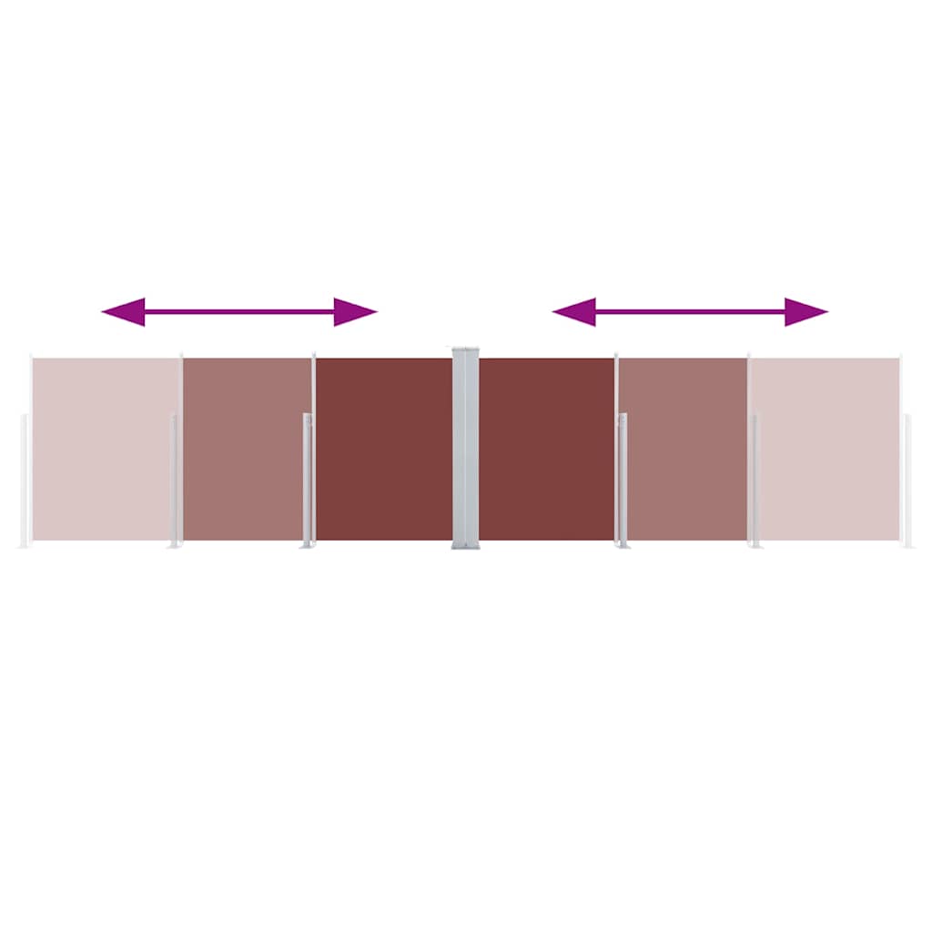 Tenda da Sole Laterale Retrattile Marrone 140x600 cm - homemem39