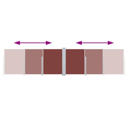 Tenda da Sole Laterale Retrattile Marrone 140x600 cm - homemem39