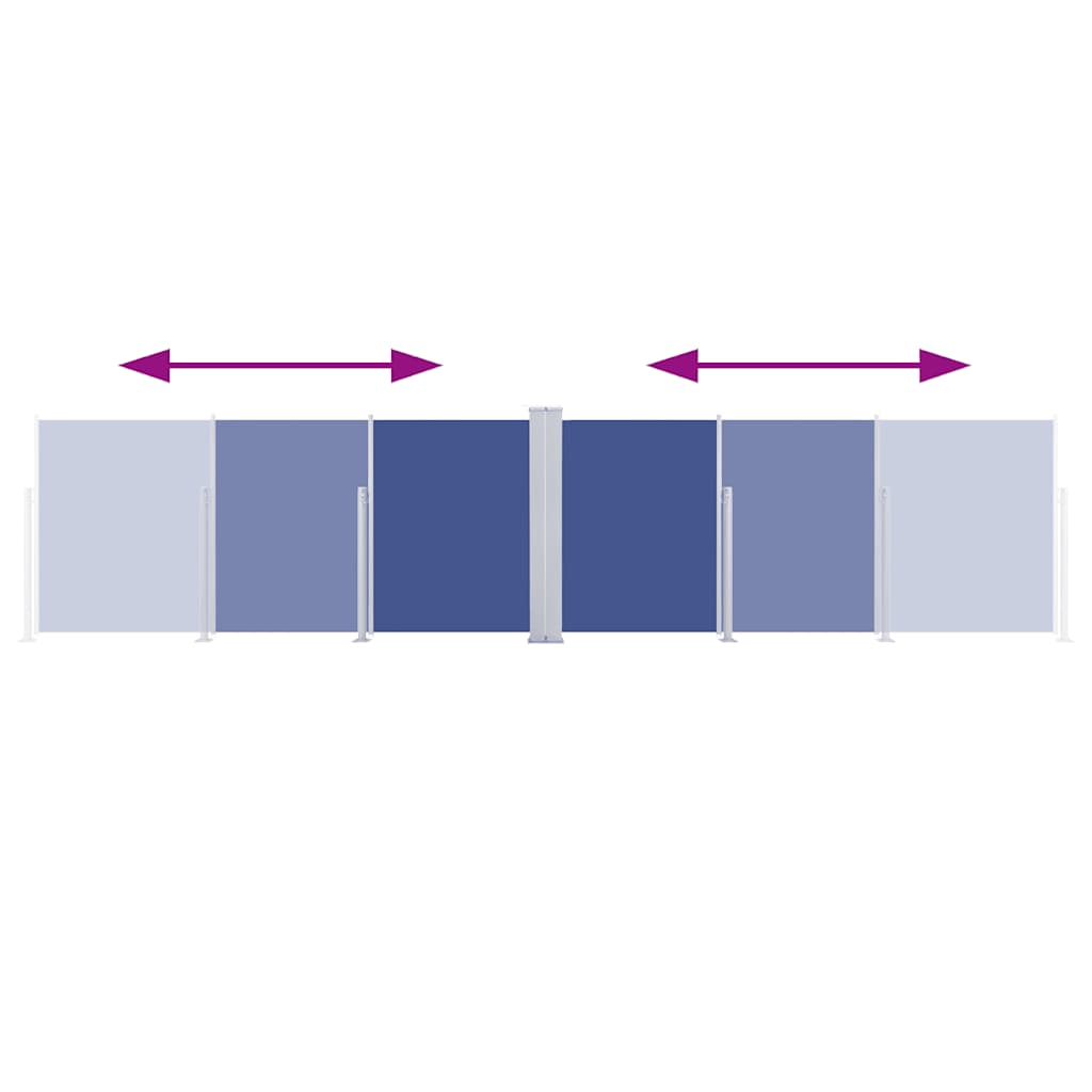 Tenda da Sole Laterale Retrattile Blu 140x600 cm - homemem39