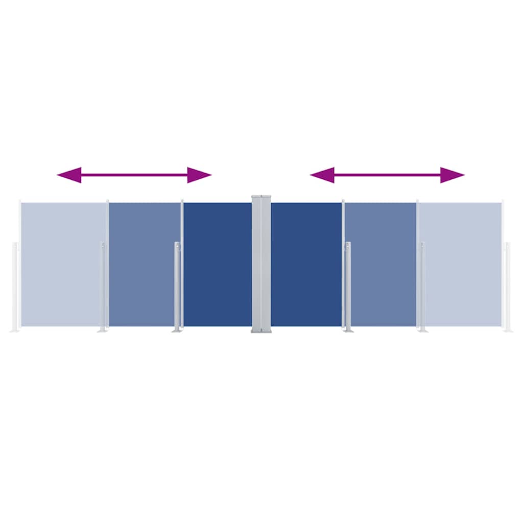 Tenda da Sole Laterale Retrattile Blu 160x600 cm - homemem39