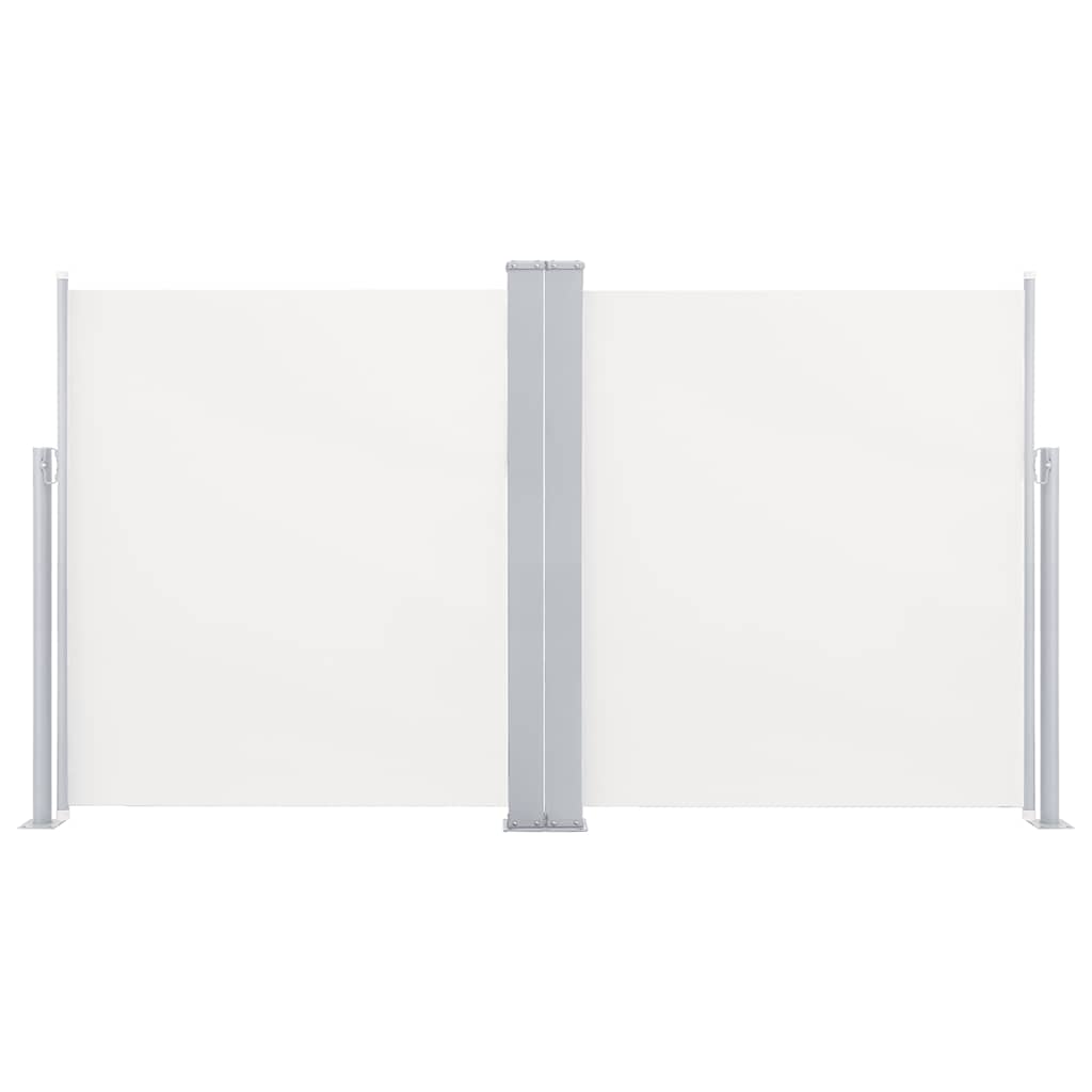 Tenda da Sole Due Lati Retrattile per Patio 170x600 cm Crema - homemem39