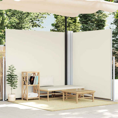 Tenda da Sole Due Lati Retrattile per Patio 170x600 cm Crema - homemem39