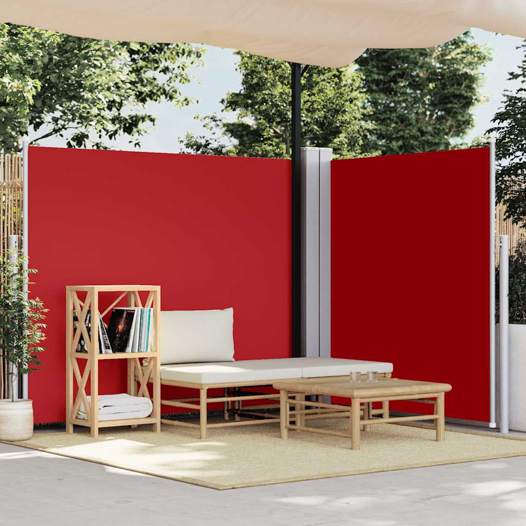 Tenda da Sole Laterale Retrattile 170x600 cm Rossa - homemem39