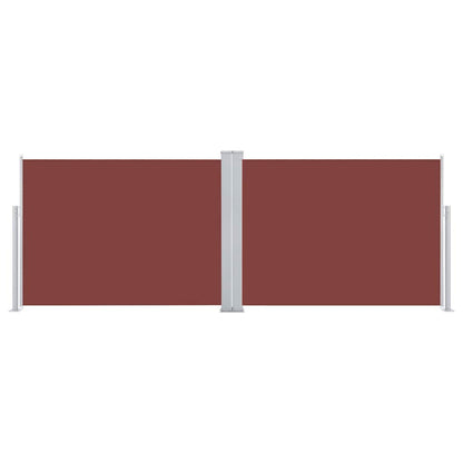 Tenda da Sole Laterale Retrattile Marrone 120x1000 cm - homemem39