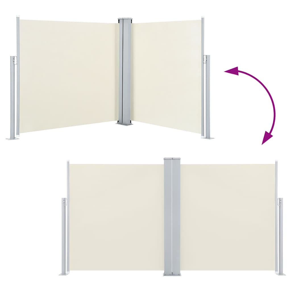 Tenda Laterale Retrattile Crema 140x1000 cm - homemem39