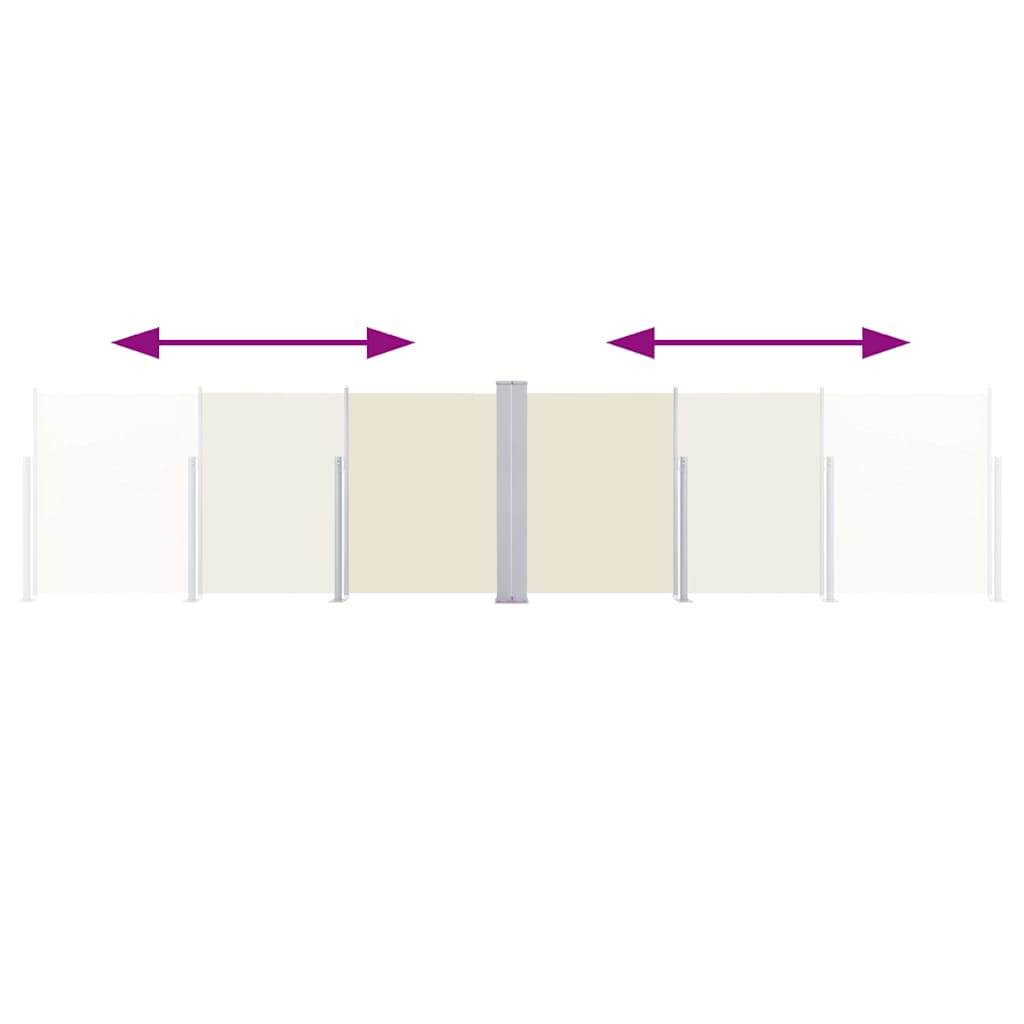 Tenda Laterale Retrattile Crema 140x1000 cm - homemem39