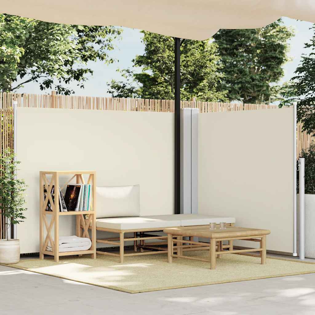 Tenda Laterale Retrattile Crema 140x1000 cm - homemem39