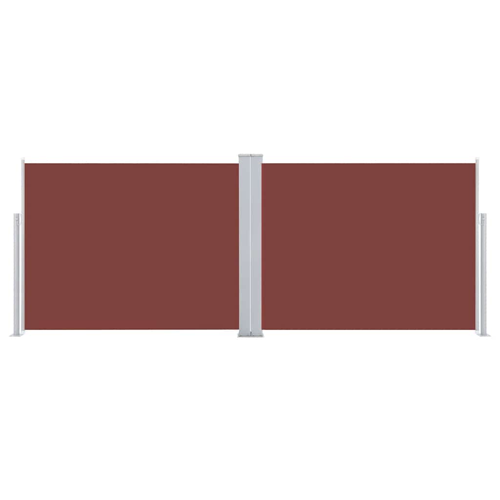 Tenda Laterale Retrattile Marrone 140x1000 cm - homemem39