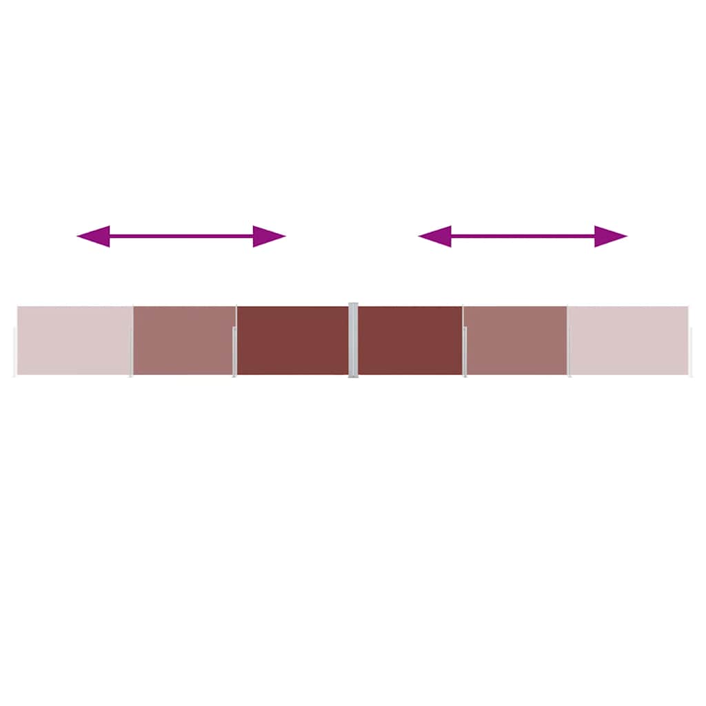 Tenda Laterale Retrattile Marrone 140x1000 cm - homemem39