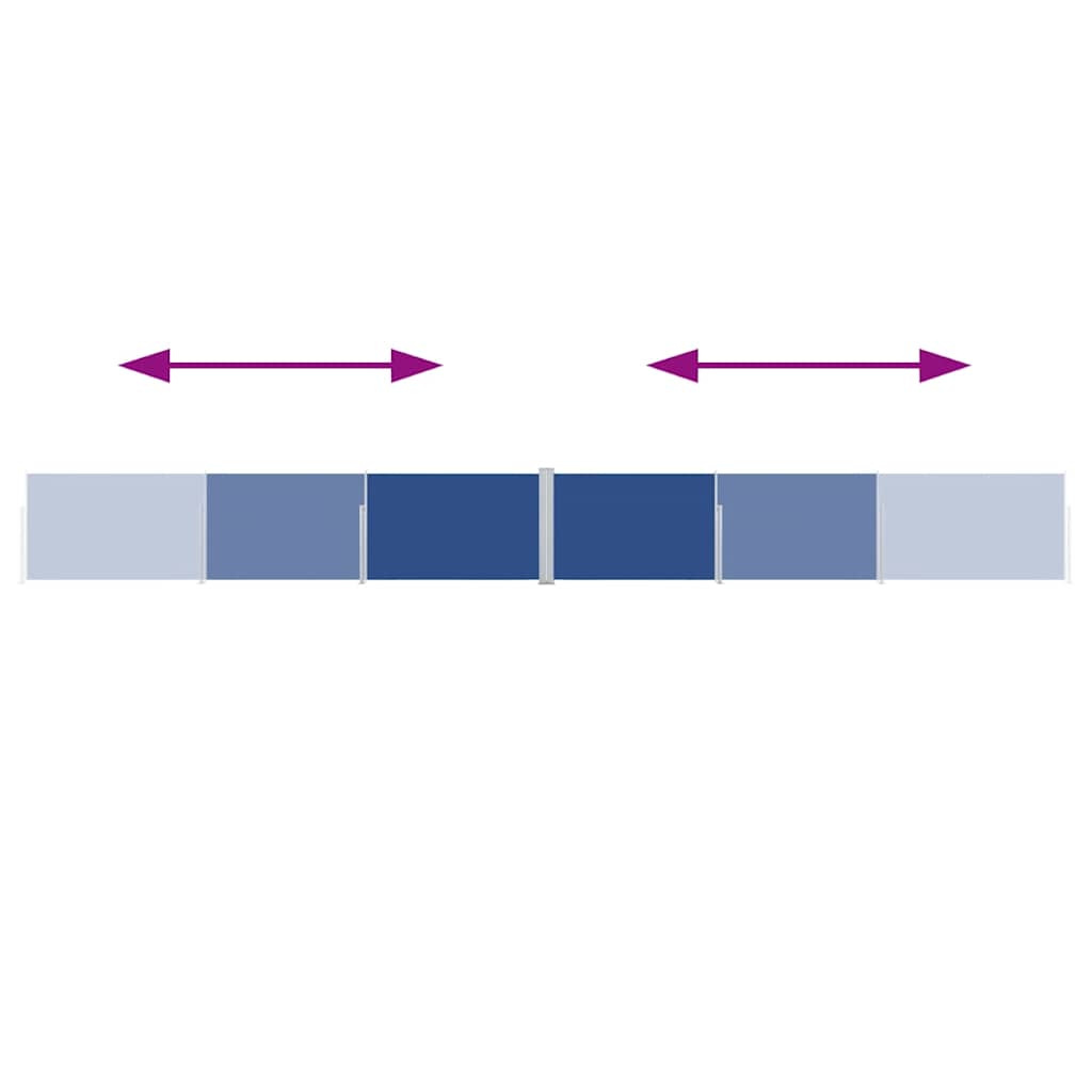 Tenda da Sole Laterale Retrattile Blu 140x1000 cm - homemem39