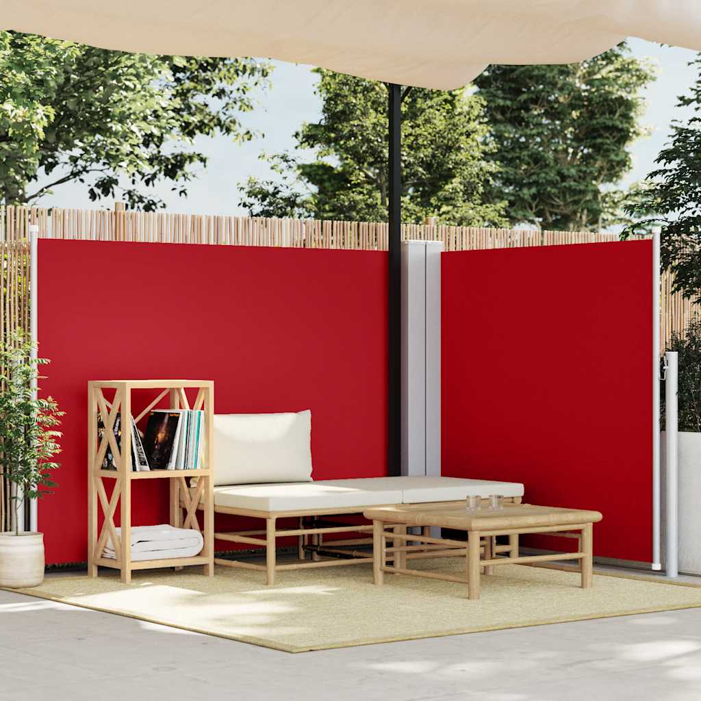Tenda Laterale Retrattile Rossa 140x1000 cm - homemem39