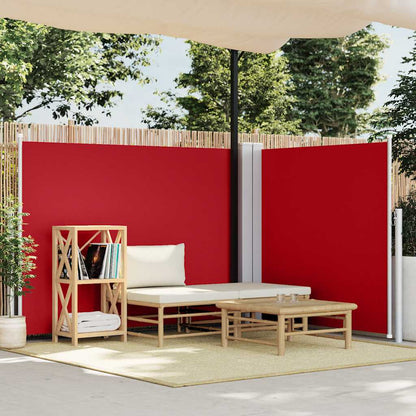 Tenda Laterale Retrattile Rossa 140x1000 cm - homemem39