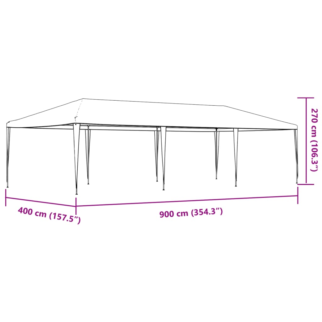 Tenda per Feste 4x9 m Blu | homemem39