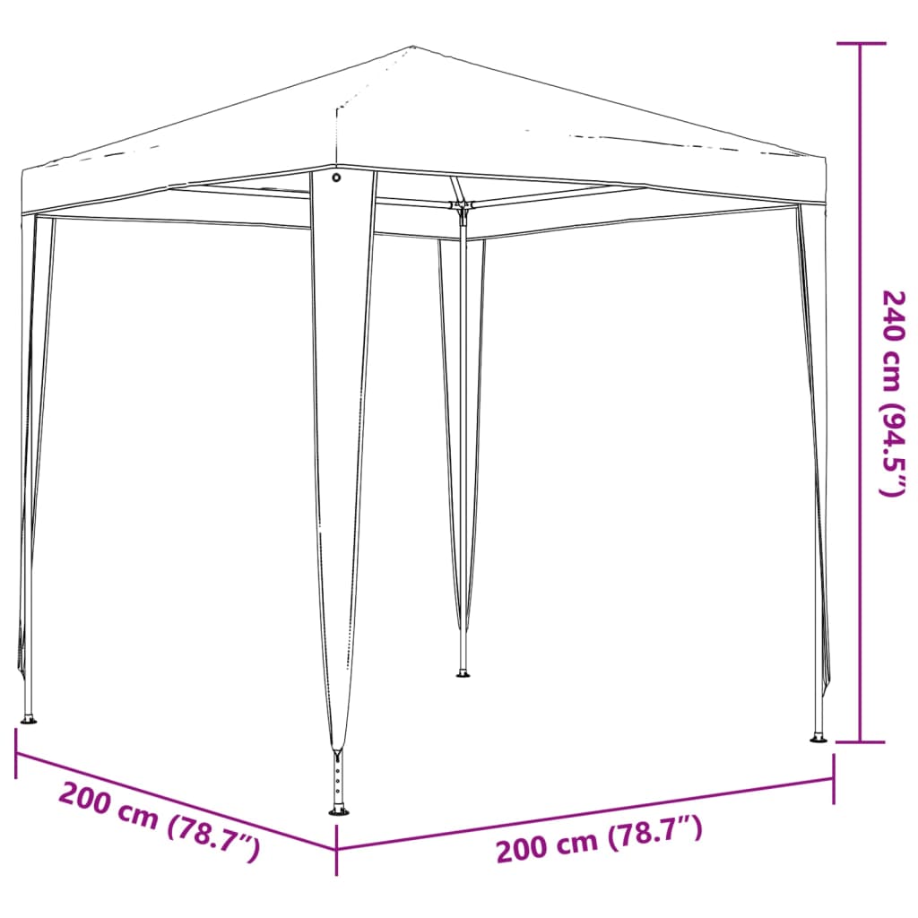 Gazebo per Feste Professionale 2x2 m Antracite - homemem39