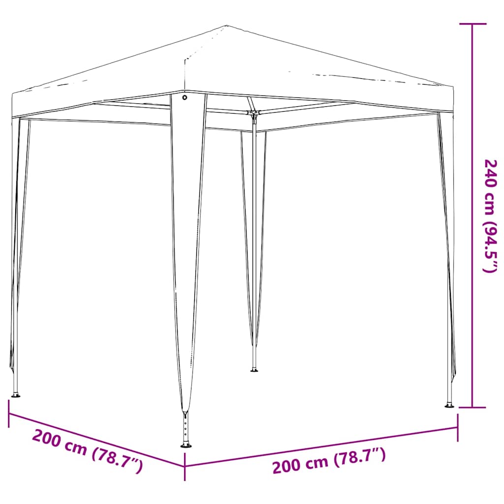 Gazebo per Feste Professionale 2x2 m Antracite