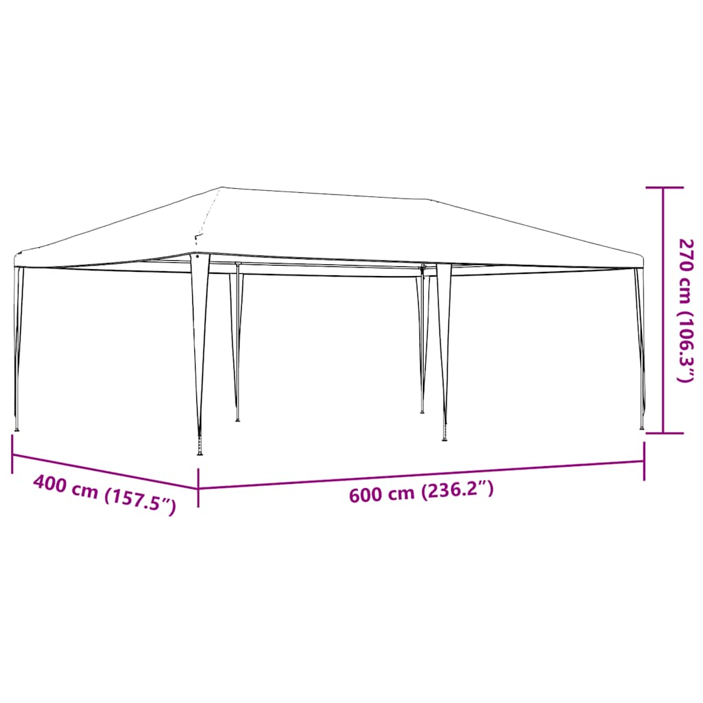 Gazebo Professionale 4x6 m Antracite 90 g/m² | homemem39