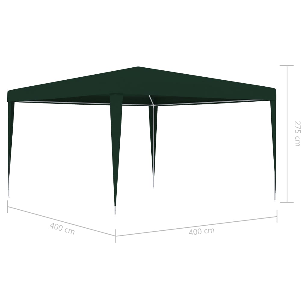 Gazebo Professionale 4x4 m Verde 90 g/m² - homemem39