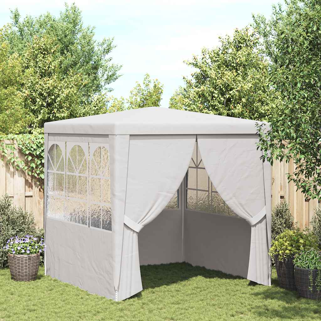 Gazebo Professionale con Pareti 2x2 m Bianco 90 g/m²