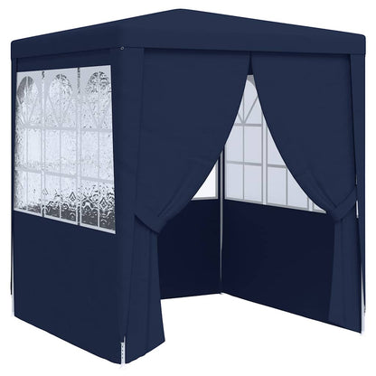 Gazebo Professionale con Pareti 2x2 m Blu 90 g/m²