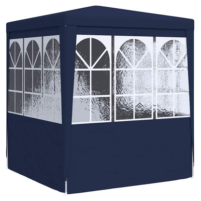 Gazebo Professionale con Pareti 2,5x2,5 m Blu 90 g/m²