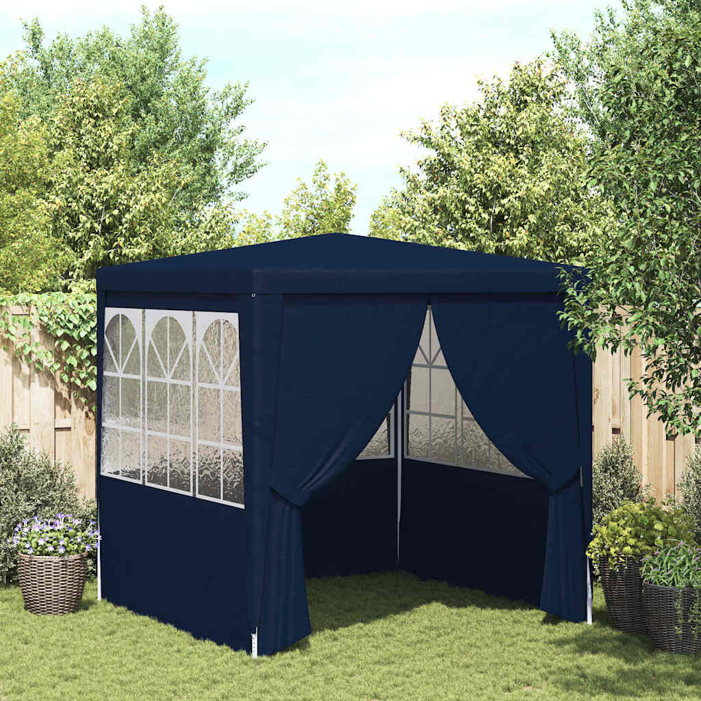 Gazebo Professionale con Pareti 2,5x2,5 m Blu 90 g/m² | homemem39