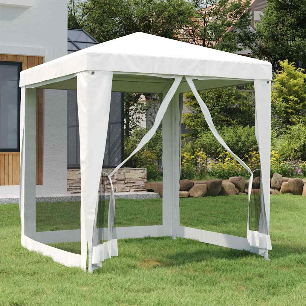 Tendone per Feste con 4 Pareti in Rete 2x2 m Bianco | homemem39