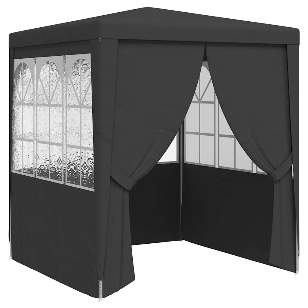 Gazebo Professionale con Pareti 2x2 m Antracite 90 g/m²